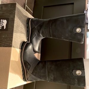 Sorel Wicked Work Boots, size 8, brand new without tags, black